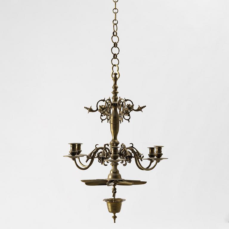 Ljuskrona, barockstil, omkring 1900.