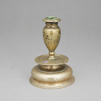 LJUSSTAKE, mässing, barock, 1700-tal.