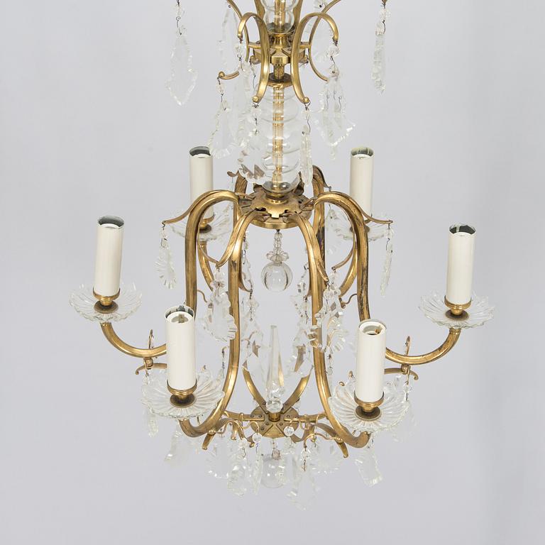 Paavo Tynell, kattokruunu/kristallikruunu, malli 1465/6, Taito 1900-luvun puoliväli.