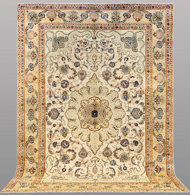 A carpet, Old Royal keshan, ca 395x275 cm.