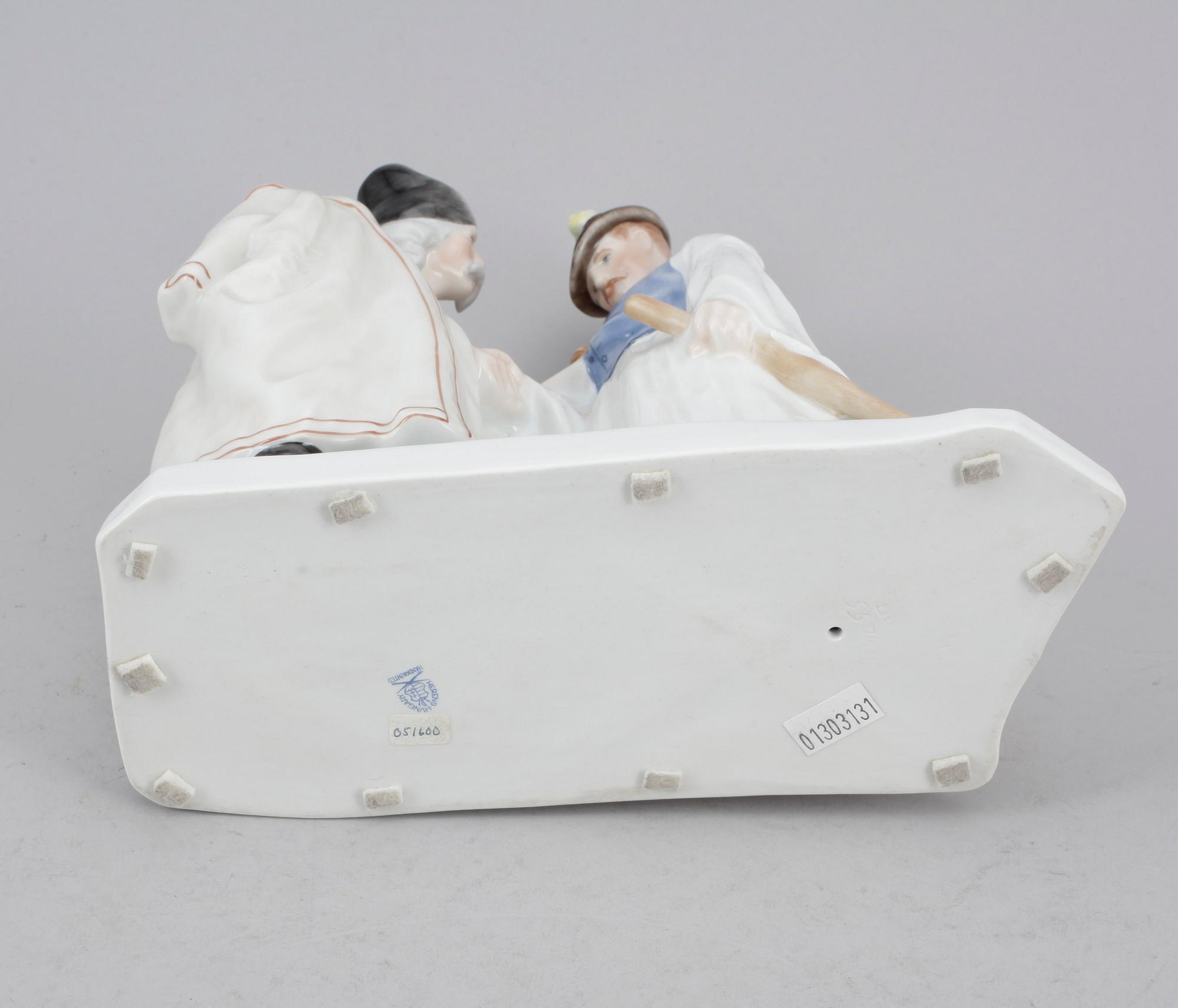 FIGURINER, 2 st, porslin, Herend, Ungern.