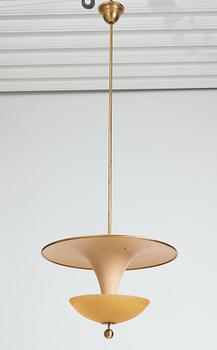 Bertil Brisborg, & Olle Elmgren, a pair of ceiling lamps, custom made, Nordiska Kompaniet 1940s.