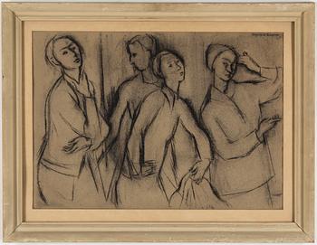 RAGNHILD LANGMYR, Charcoal, signed and dated -51.