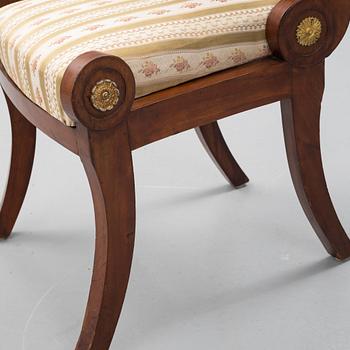 A set of four Swedish Empire chairs, attributed C F Sundvall.