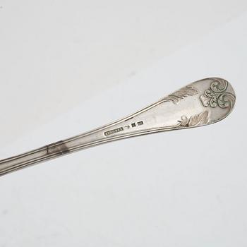 Seven Swedish silver spoons, 1792-1882.