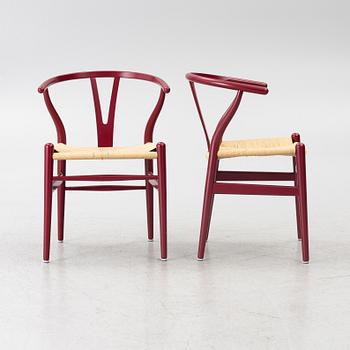 Hans J. Wegner, 6 chairs, model CH-24/"Wishbone Chair", Carl Hansen & Son, Denmark,
