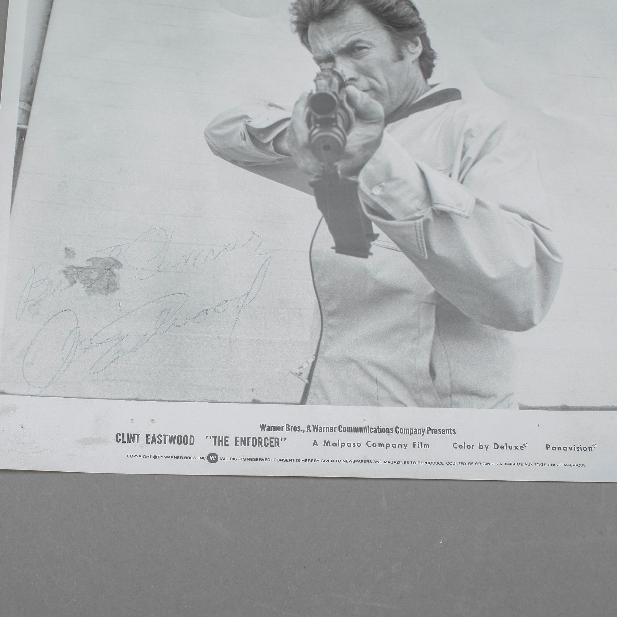 CLINT EASTWOOD f. 1930, fotografi med autograf.