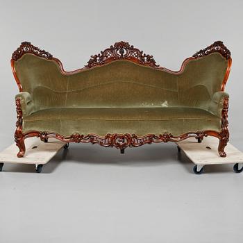 SOFFA, nyrokoko, sent 1800-tal.
