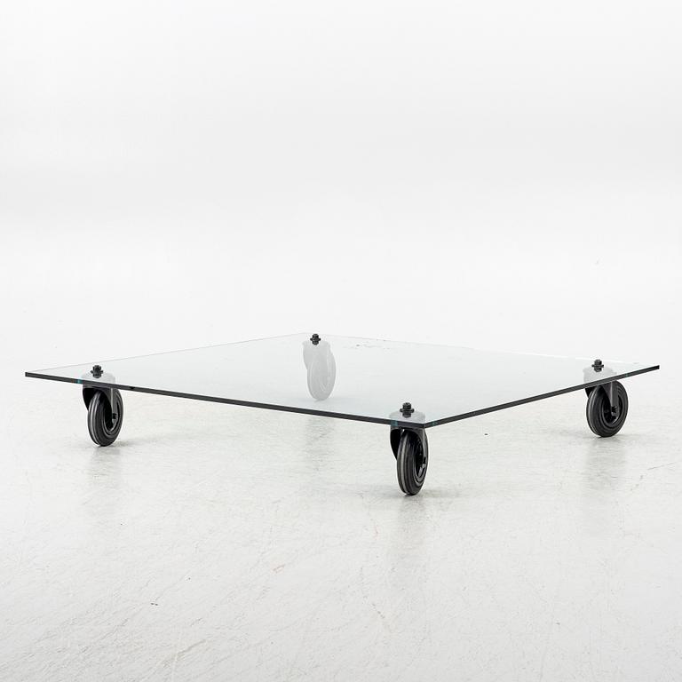 Gae Aulenti, soffbord, "Tavolo con Ruote", Fontana Arte, Italien.