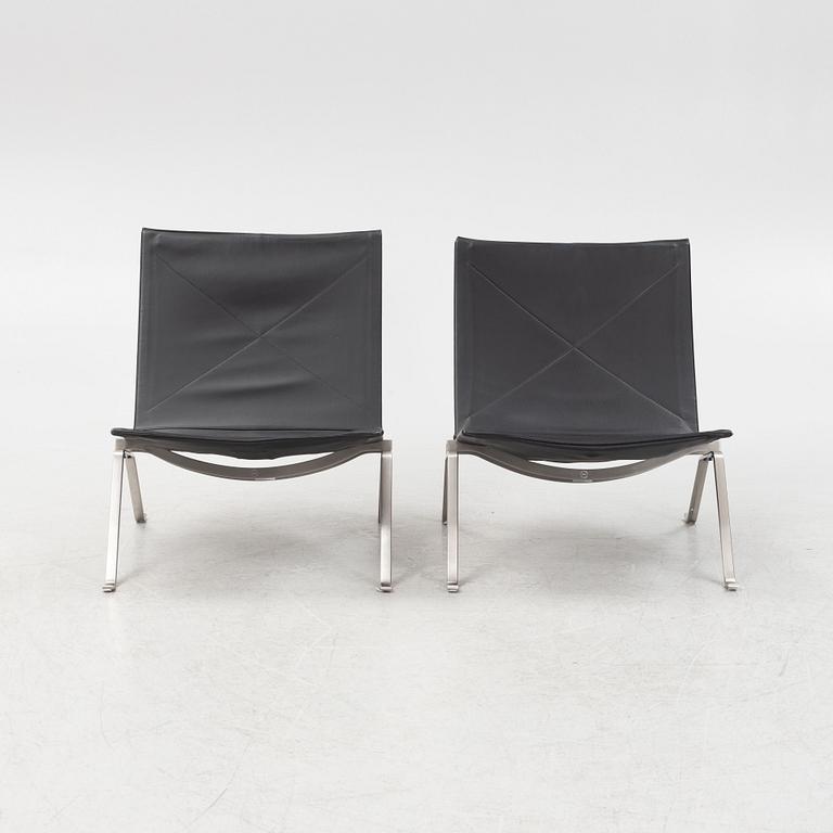 Poul Kjaerholm, armchairs, a pair, "PK22", Fritz Hansen, Denmark, 2001-07.