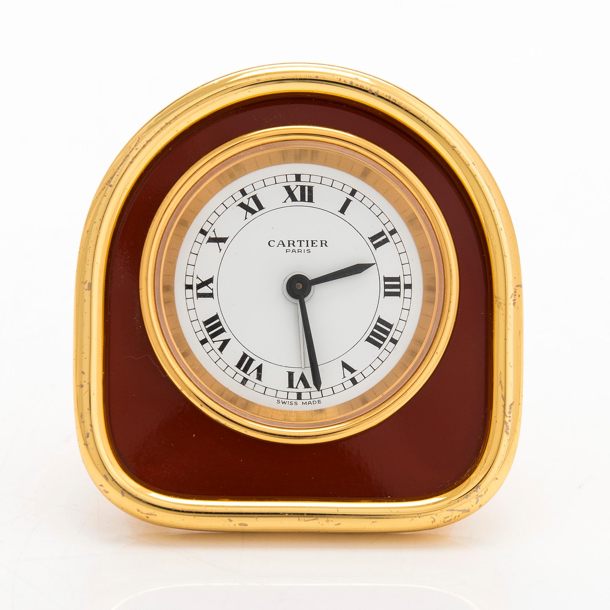 Cartier, alarm clock, 78 mm.