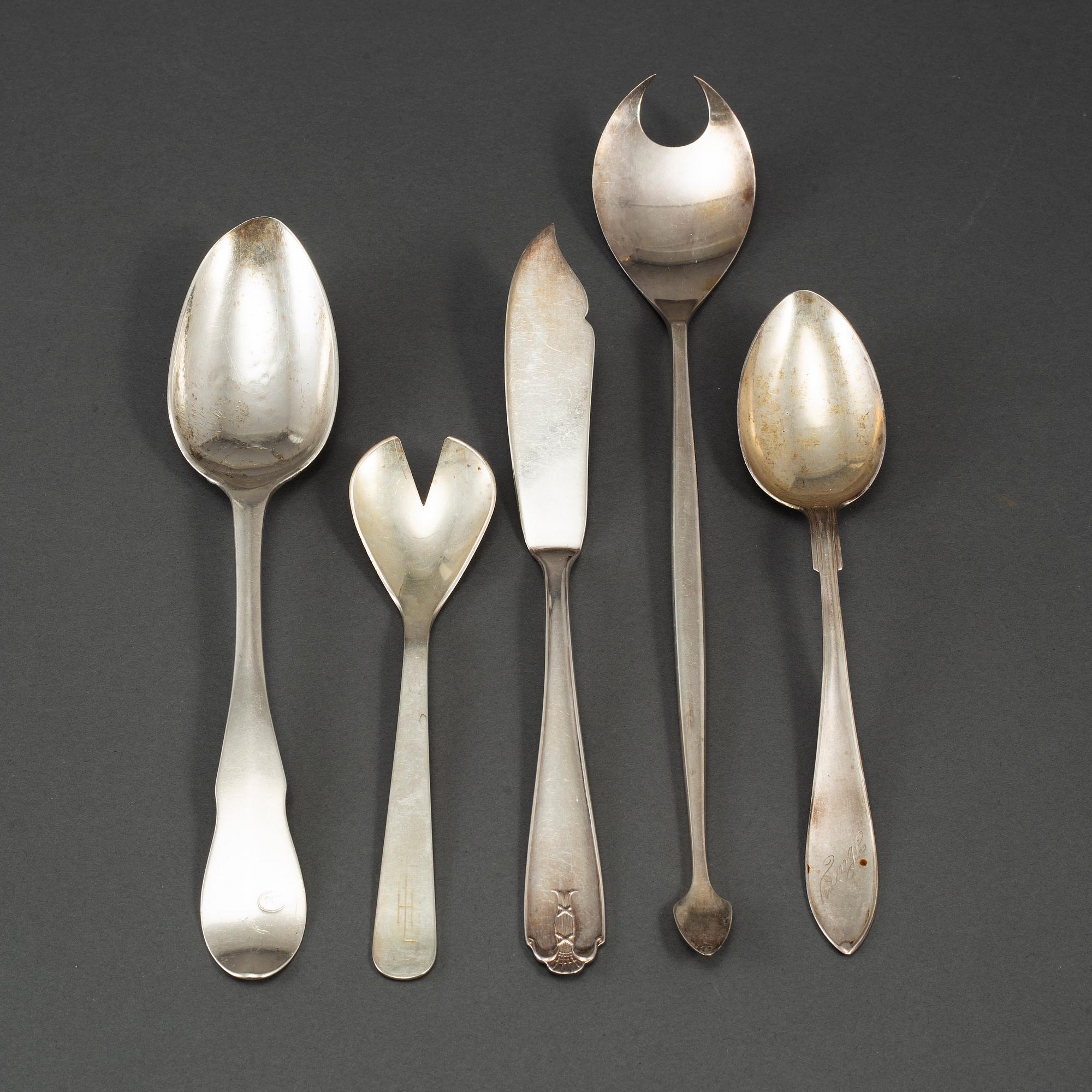 41 psc silver cutlery, some Wiwen Nilsson, Lund 1948-52.
