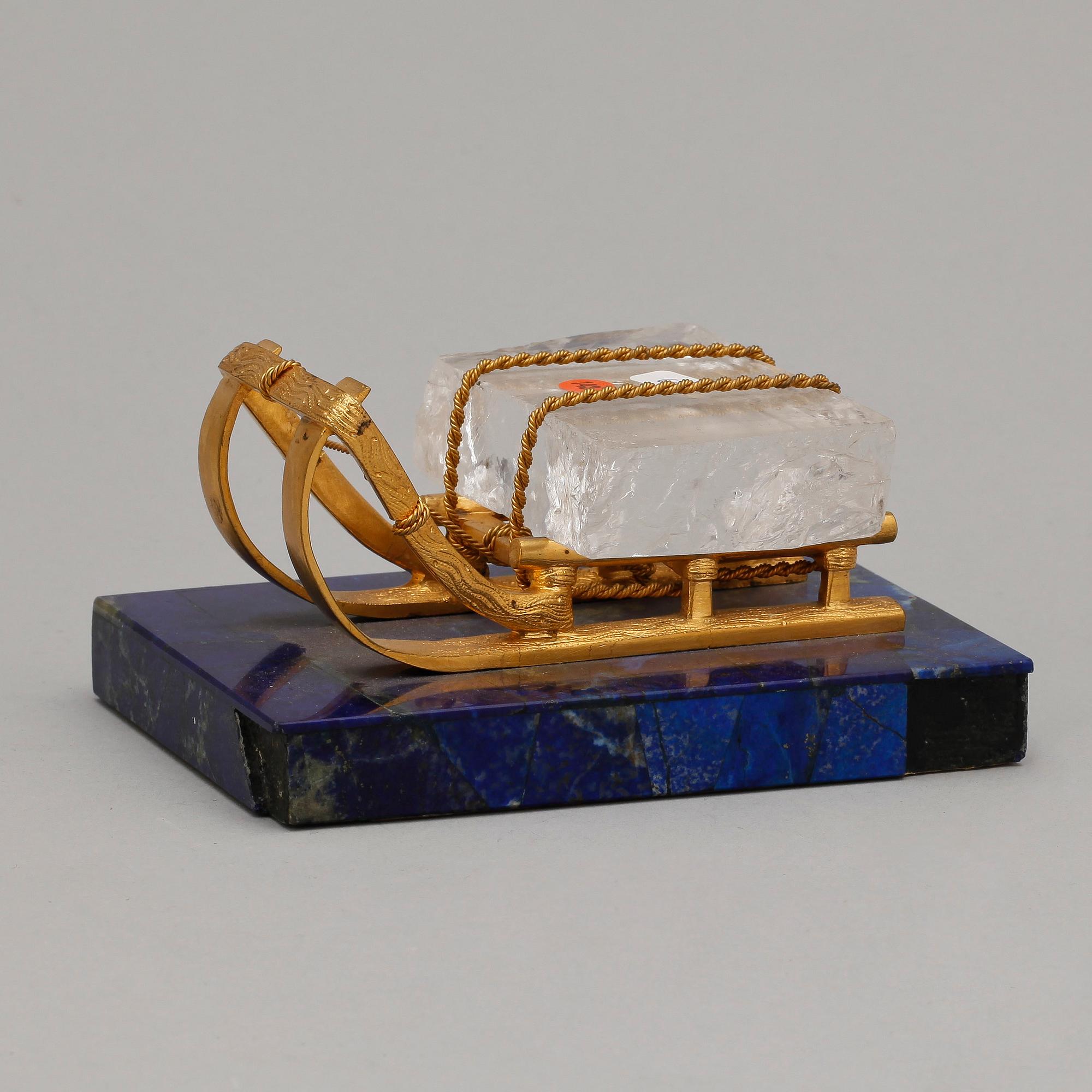 BREVPRESS, lapis lzuli förgylld mässing, 1800/1900-tal.