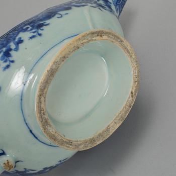 A group of eight blue and white objects, Qing dynasty, 18th-20th century, one presumably Japan.