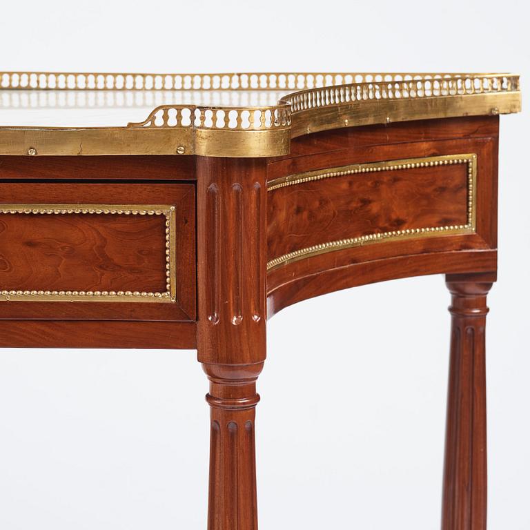 A Louis XVI console desserte by F. Schey (master in Paris 1777), late 18th century.
