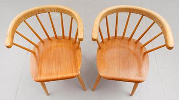 KARMSTOLAR, 1 par, sannolikt Nesto, Nässjö Stolsfabrik, 1900-talets andra hälft.