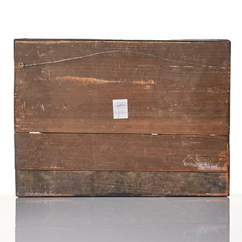 A Chinese wooden panel, Qing dynasty, 19th century.