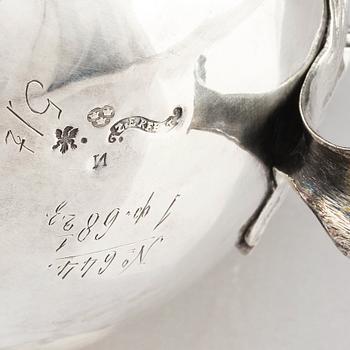 A Swedish Rococo silver coffee-pot, mark of Zacharias Ekfelt, Arboga 1771.