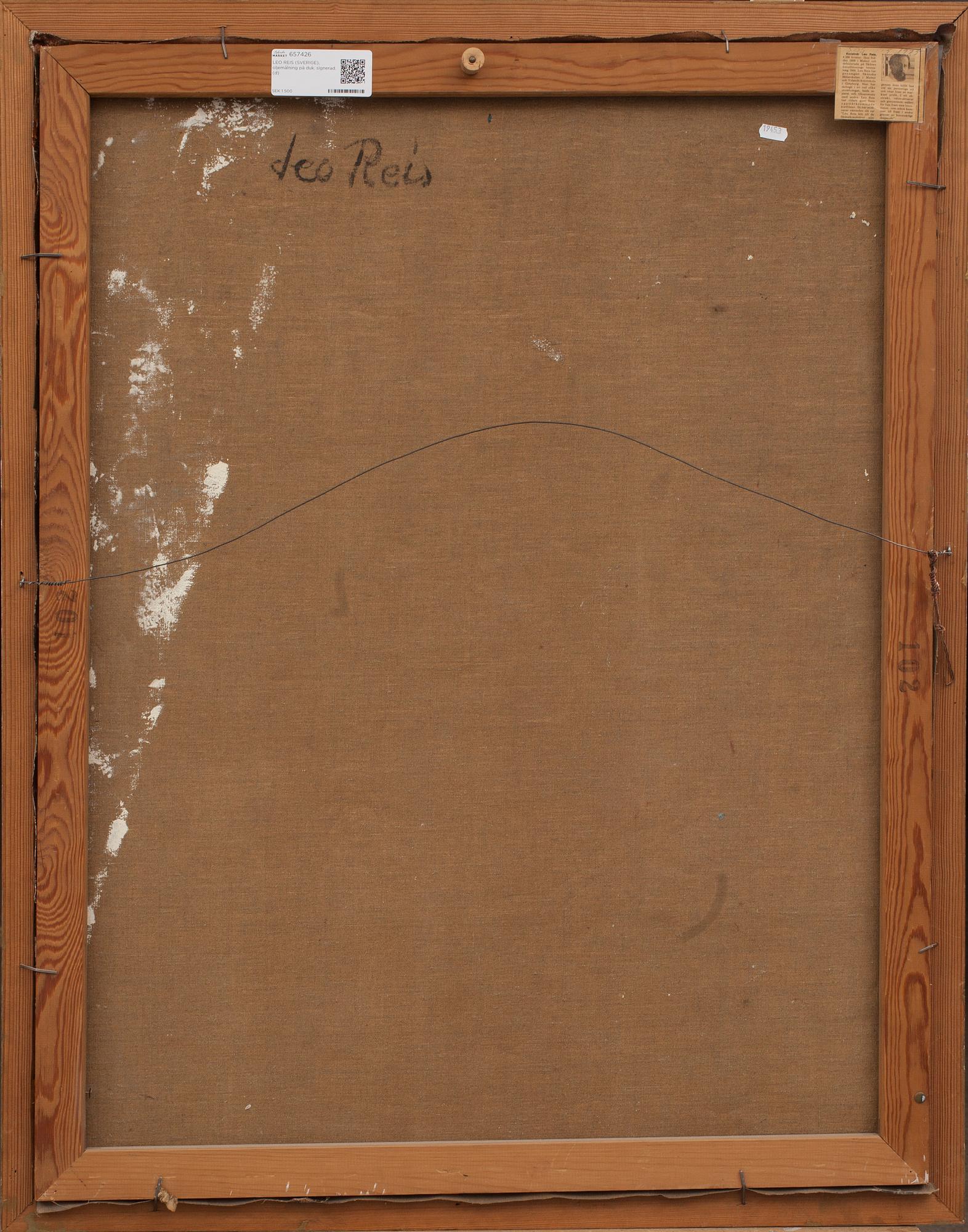 LEO REIS, oljemålning på duk, signerad.