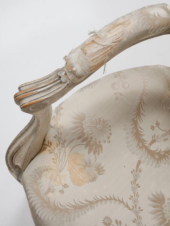 KARMSTOLAR, ett par, Louis XVI-stil, 1900-talets första hälft.