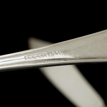 FISKBESTICK, 24 delar, nysilver, 1900-tal.