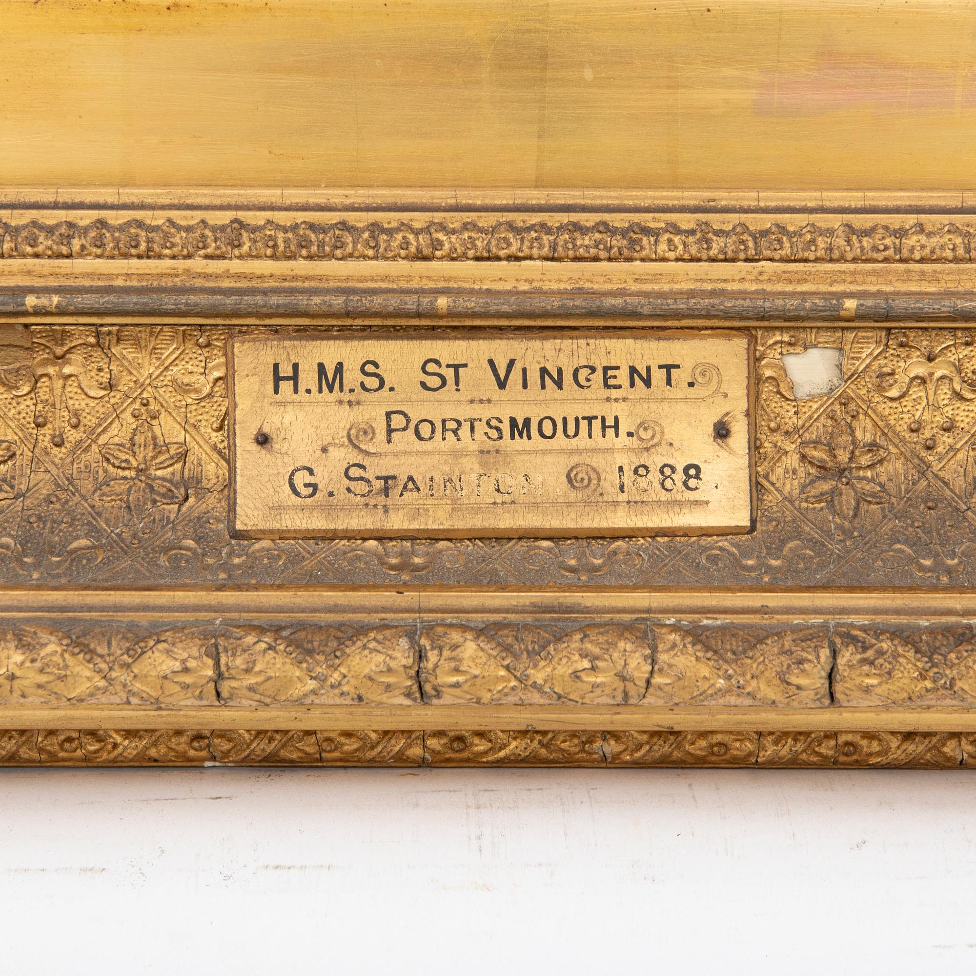 George Stainton, H.M.S St Vincent, Portsmouth 1888.