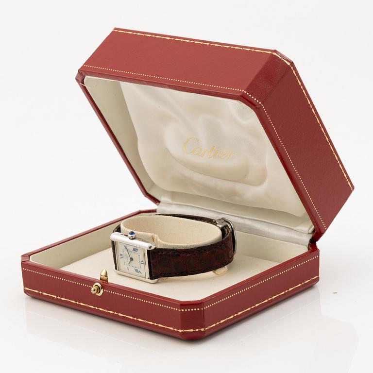 Cartier, Tank, wristwatch, 22 x 22 (29.5) mm.
