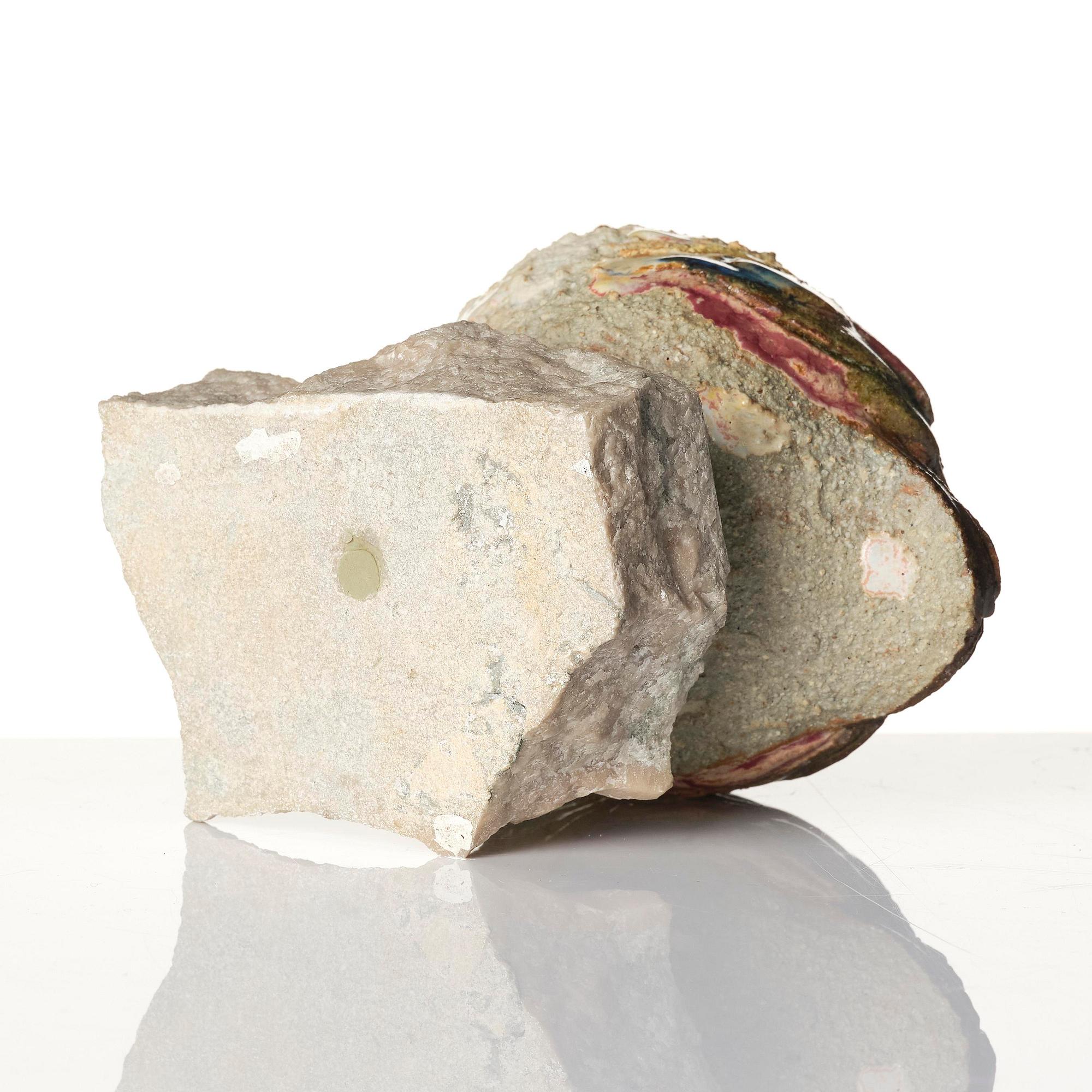 Tyra Lundgren, a stoneware sculpture of a bird, own studio, Bredkvie, Gotland.