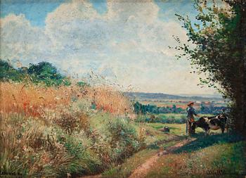 Alfred Wahlberg, French landscape from Auvers-sur-Oise.