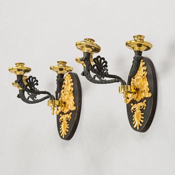 A pair of early 19th Century wall sconces.