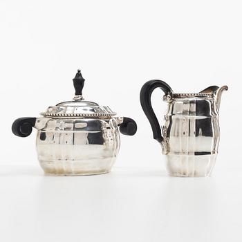 Coffee service, 5 pieces, silver, Hermann Walter, Germany, first half of the 20th century.