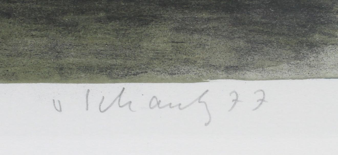 PHILIP VON SCHANTZ, färglitografi, sign  o dat -77. Nr 22/140.