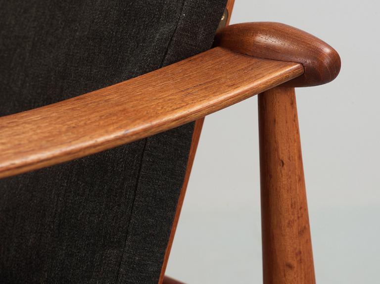 A pair of Finn Juhl teak easy chairs, France & Daverkosen, Denmark.