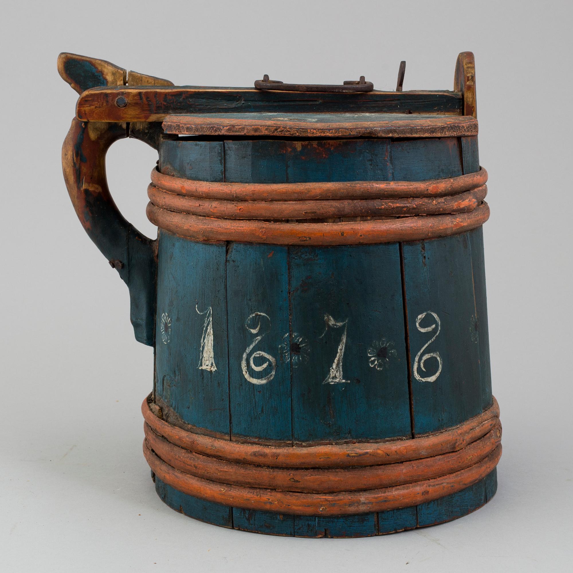 STÅNKA, allmoge, Hälsingland, märkt HKHD 1878.