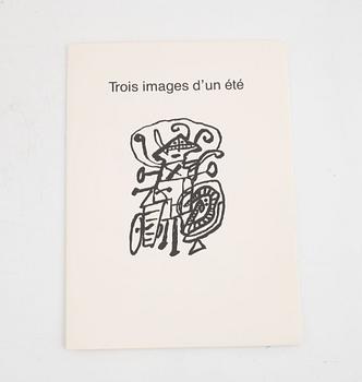 Beverloo Corneille, "Trois images d'un été" mapp samt 10 jul/nyårskort i färgserigrafi.