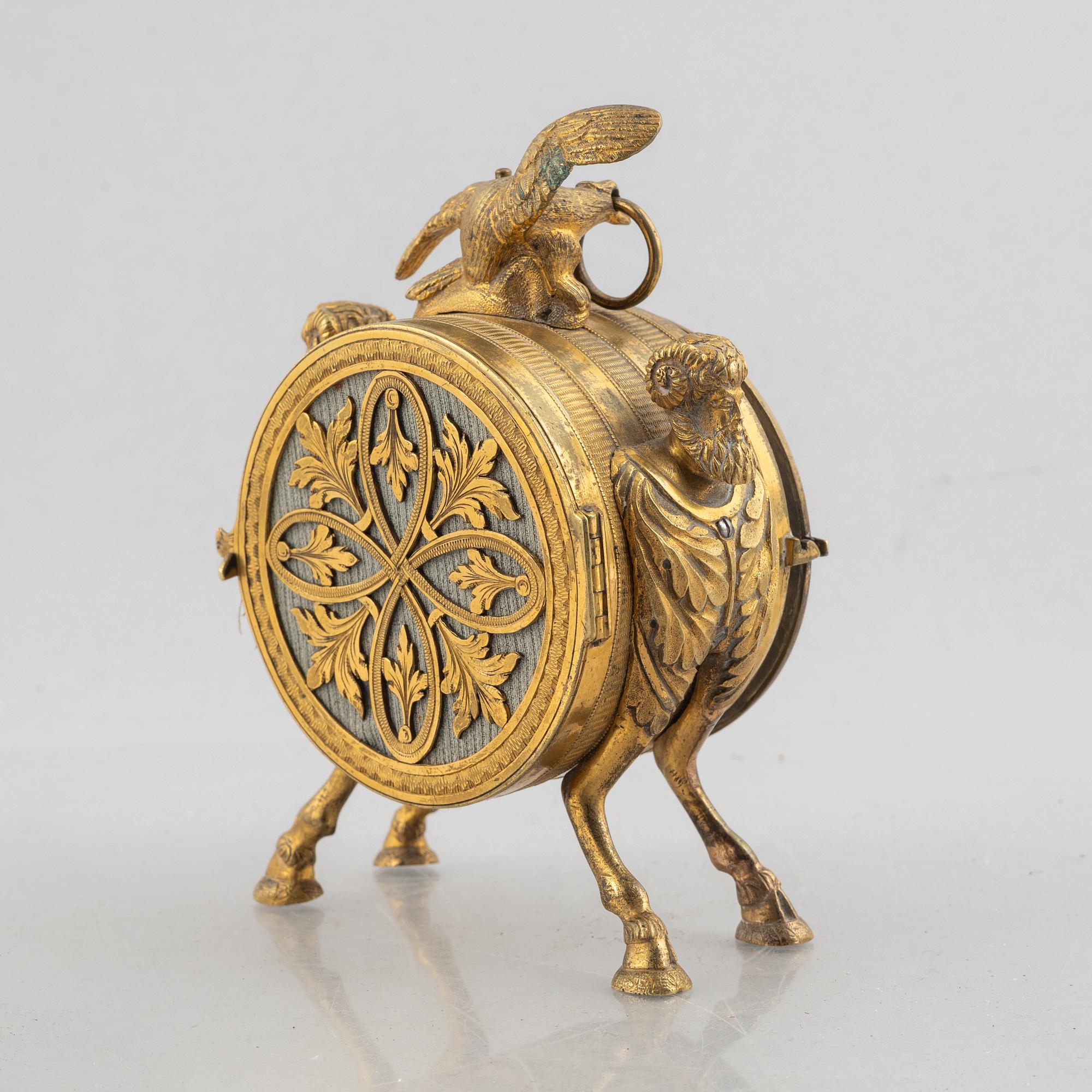 An Austrian Empire ormolu 'pendule d'officer", Vienna, circa 1800.