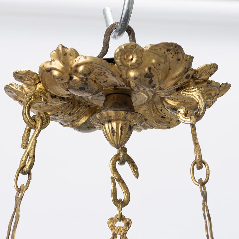 A late Empire ceiling lamp, mid-19th Century.