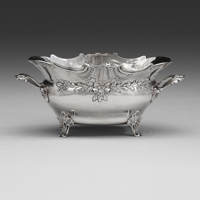 ANDERS CASTMAN dy, Eksjö 1779, konfektskål, silver, rokoko.