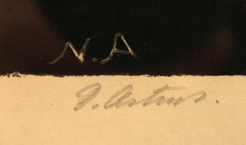 NIKOLAI ASTRUP, litografi efter träsnitt, sign o numr 101/280.