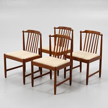 Karl Erik Ekselius, Chairs, 4 pcs, JOC Möbler, Vetlanda 1960s/70s.