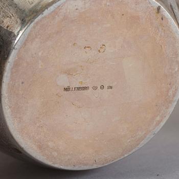 KAFFESERVIS, 3 delar, silver. Gustaf Möllenborg, Stockholm 1911. Vikt ca 816 gram.