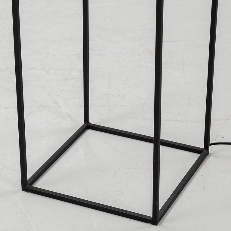 An acrylic and aluminum floor lamp, Søberg Lystek Denmark.