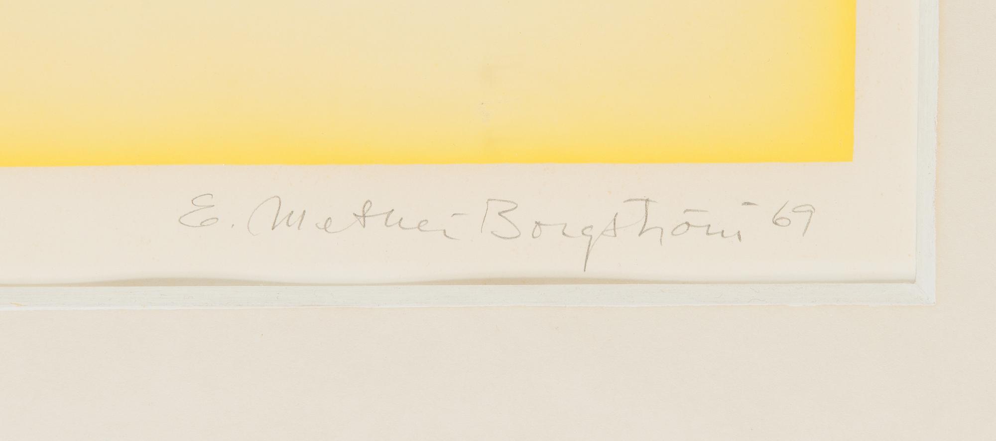 Ernst Mether-Borgström, serigrafi, signerad och daterad -69, numrerad 8/60.