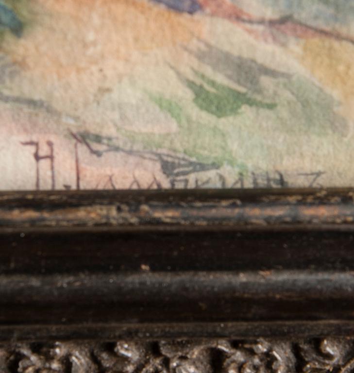 OKÄND KONSTNÄR, akvarell, signerad Samokish.