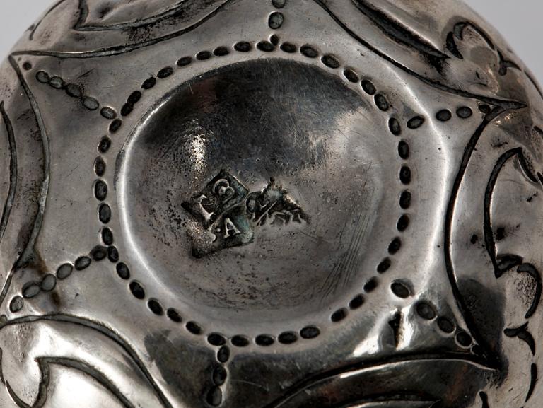 TUMLARE, 3 st, silver, Ryssland 1700-tal. Bla Moskva 1792. Totalvikt ca 90 gram.