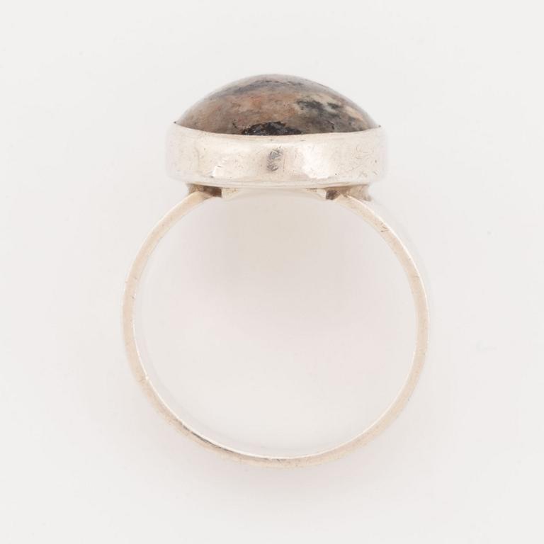 Niels Erik From, Ring, sterlingsilver med sten, Danmark.