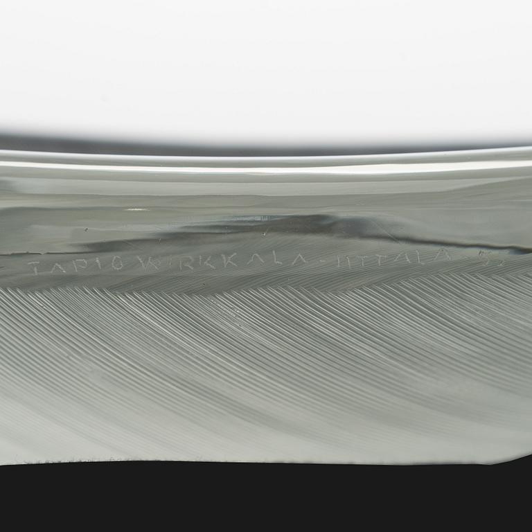 Tapio Wirkkala, A glass bowl "Lehti" (Leaf), signed Tapio Wirkkala Iittala -55.