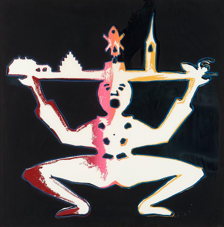 ANDY WARHOL, the complete suite with four silkscreens in colours, 1987,