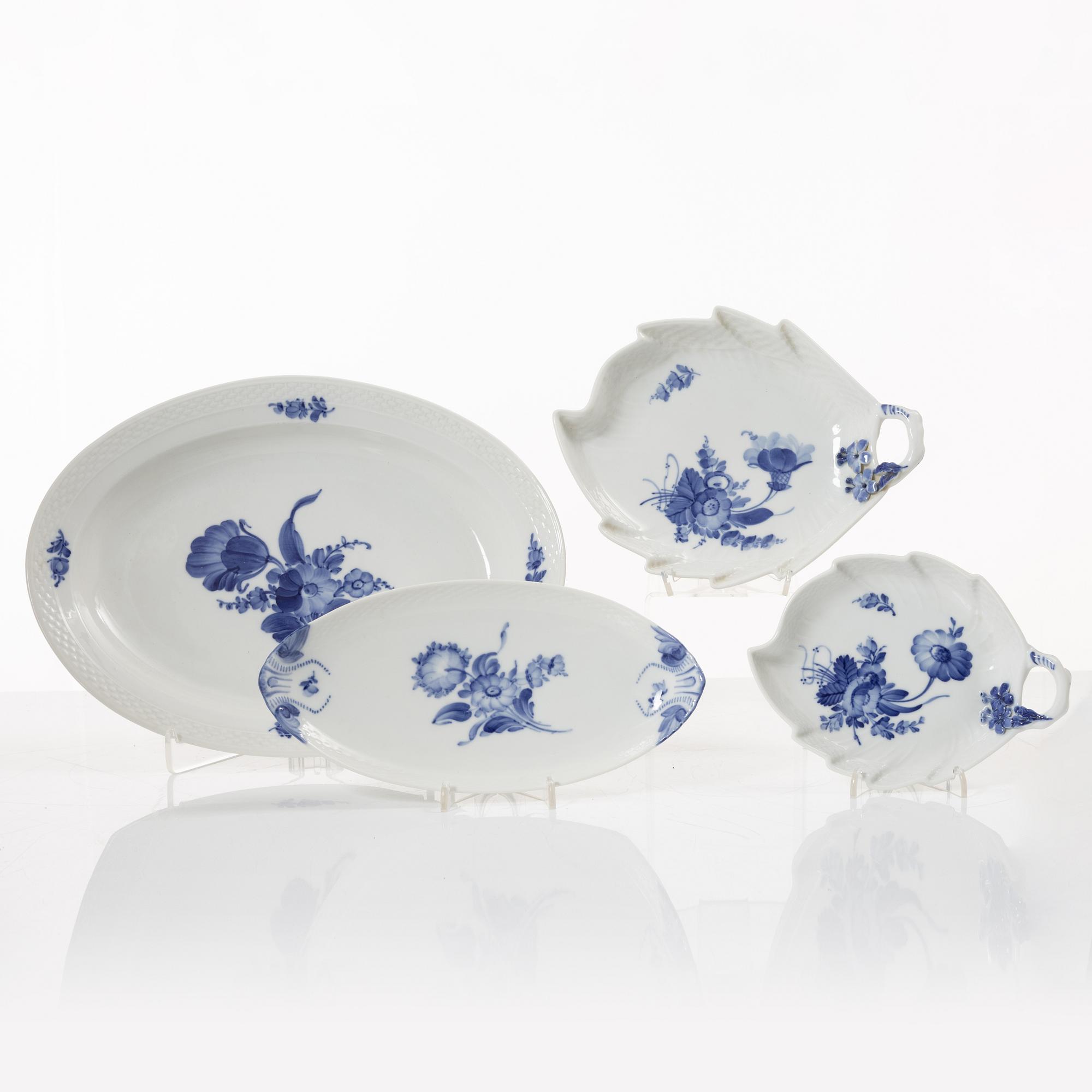 A 53-piece 'Blå Blomst' porcelain coffee service, Royal Copenhagen, Denmark.