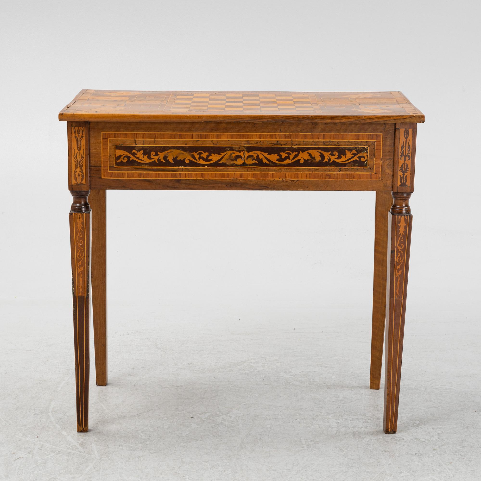 Spelbord, troligen Mellaneuropa. 1700-talets senare del.